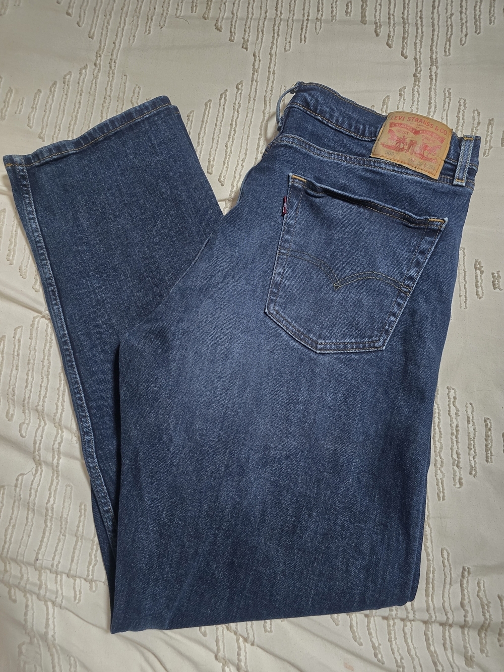 Levi's 505 Regular Fit Jeans Men's 36x34 Blue Medium Wash Straight Leg Denim